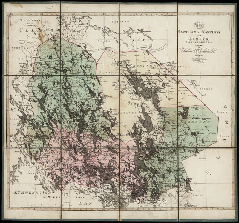 Карта выборгской губернии 1805 года