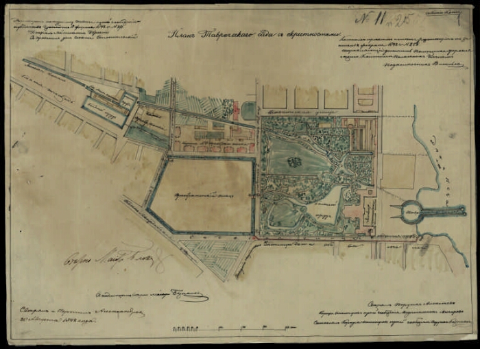 План таврического сада в санкт петербурге